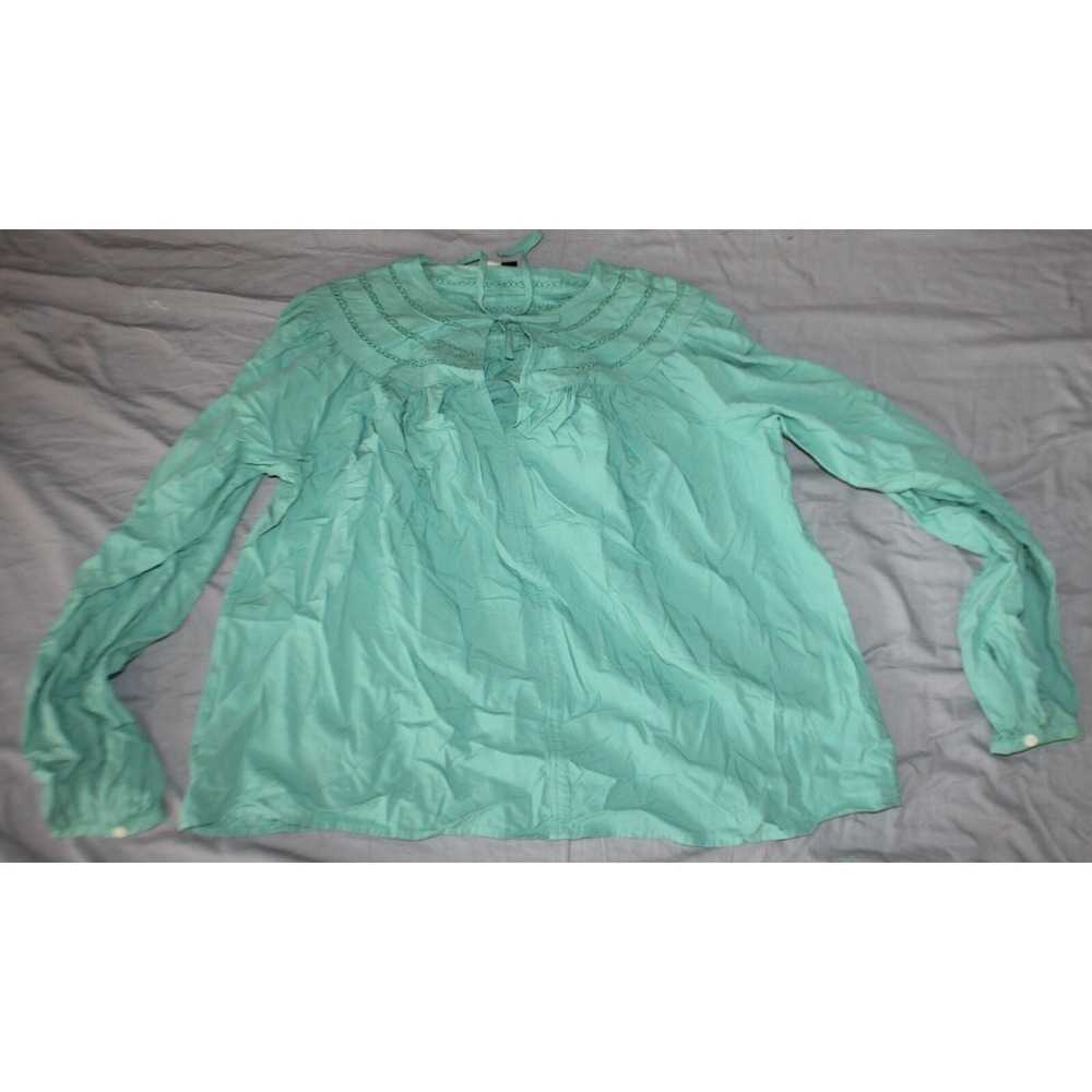 Universal Thread Green Peasant Top Prairie Blouse Cottagecore Shirt Size XS New